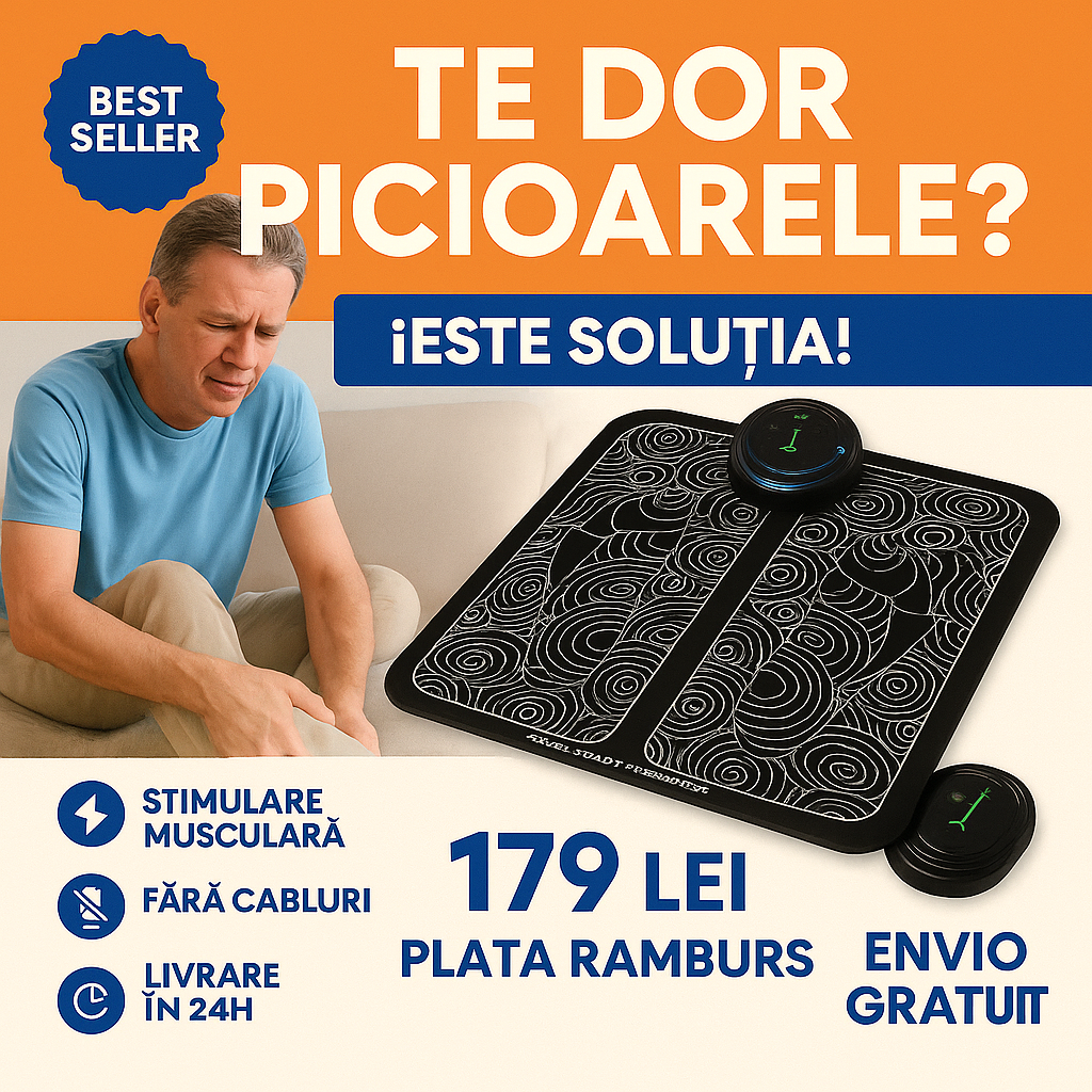 Masor Electric pentru Picioare – RelaxPies™ | Relaxare și Ameliorarea Stresului în Câteva Minute (LICHIDARE DE STOC)