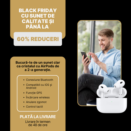 🔥Încălzire de Black Friday🔥Cumpără 1 și Primești 2 Căști Wireless Generația a 2-a