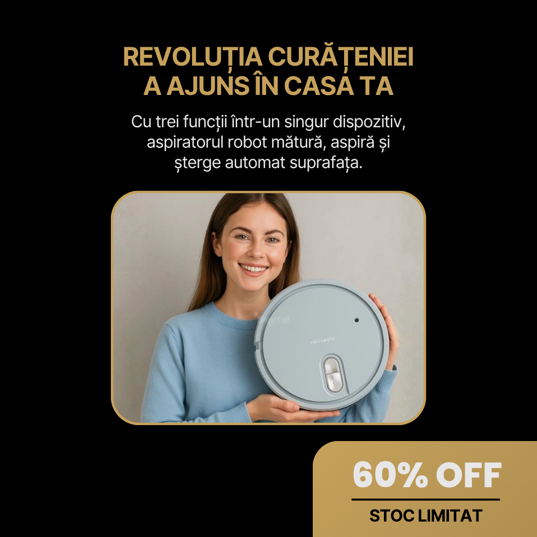🔥Încălzire de Black Friday🔥 Robot Aspirator CleanPro™ | Curăță, Aspiră și Lustruiește Casa Ta Fără Efort