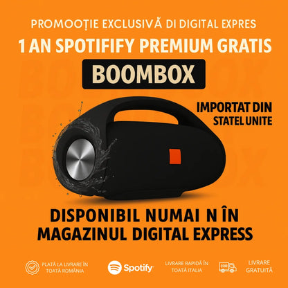 PUTERE ȘI SUNET DE NEÎNVINS! BOOMBOX-UL A SOSIT! +1 An de Abonament Gratuit la Spotify Premium 🔈