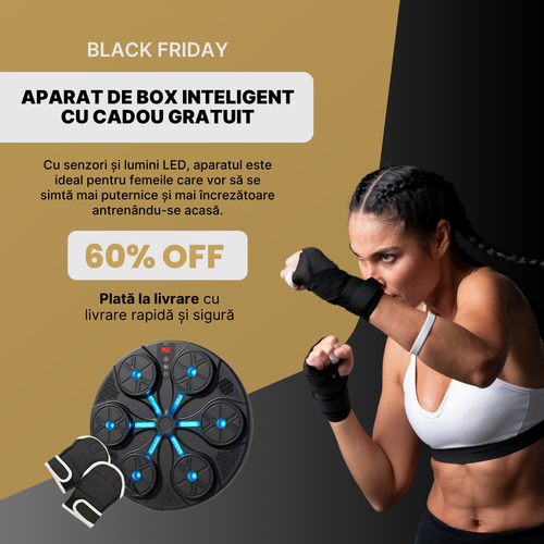 Mașină de box inteligentă Bluetooth + MĂNUȘI CADOU 🎁 (ÎNCĂLZIRE BLACK FRIDAY)