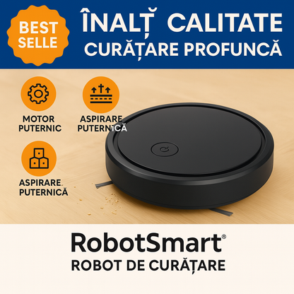 RobotSmart® - Robot de Curățenie | Curăță, Aspiră și Lustruieste Casa Ta Fără Efort (LICHIDARE DE STOC)