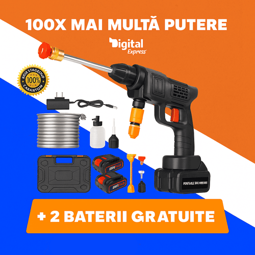 UltraJet™ – Spălător portabil și reîncărcabil + 2 baterii de 48V GRATUITE (LICHIDARE DE STOC PENTRU ÎNCHIDERE)