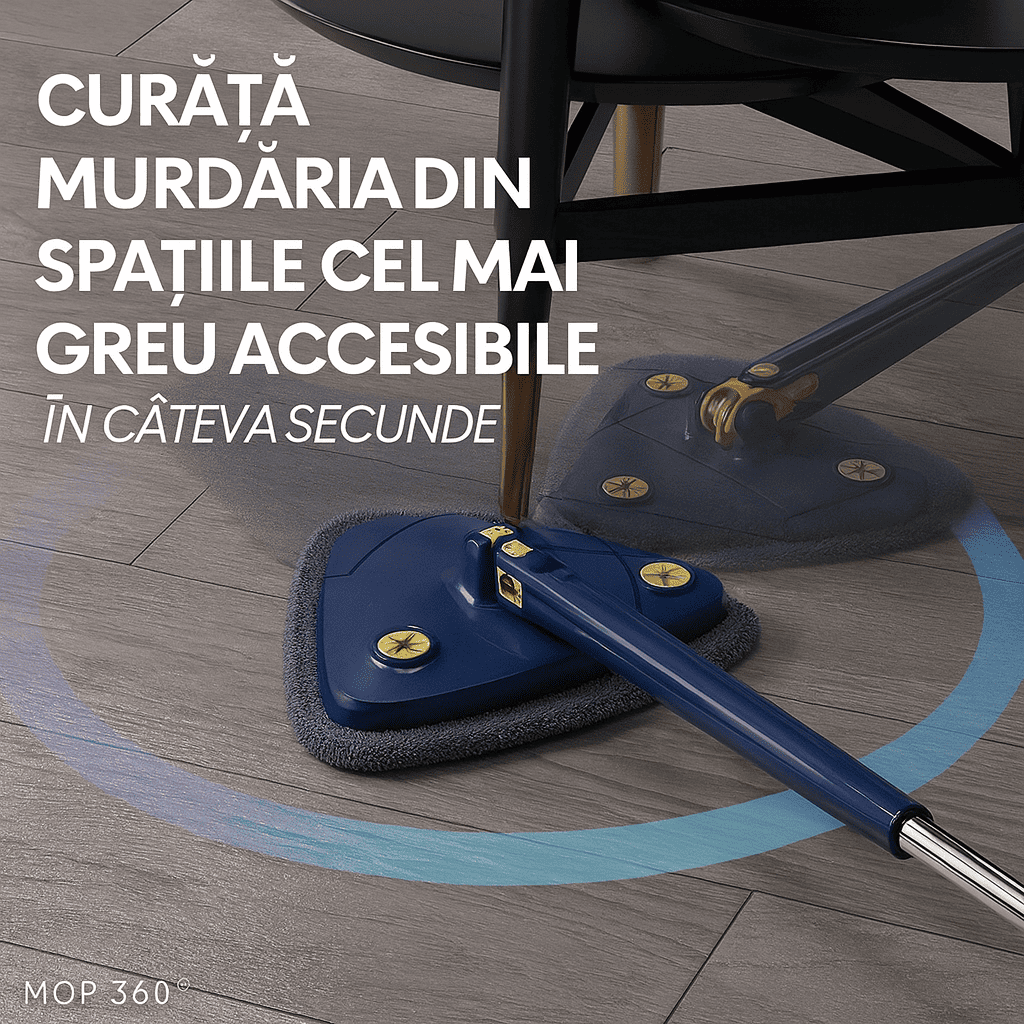 [CUMPĂRĂ 1 ȘI PRIMEȘTI 2] SuperMop® – Mop 360º cu stoarcere automată + Kit de rezerve GRATUIT (LICHIDARE DE STOC PENTRU ÎNCHIDERE)